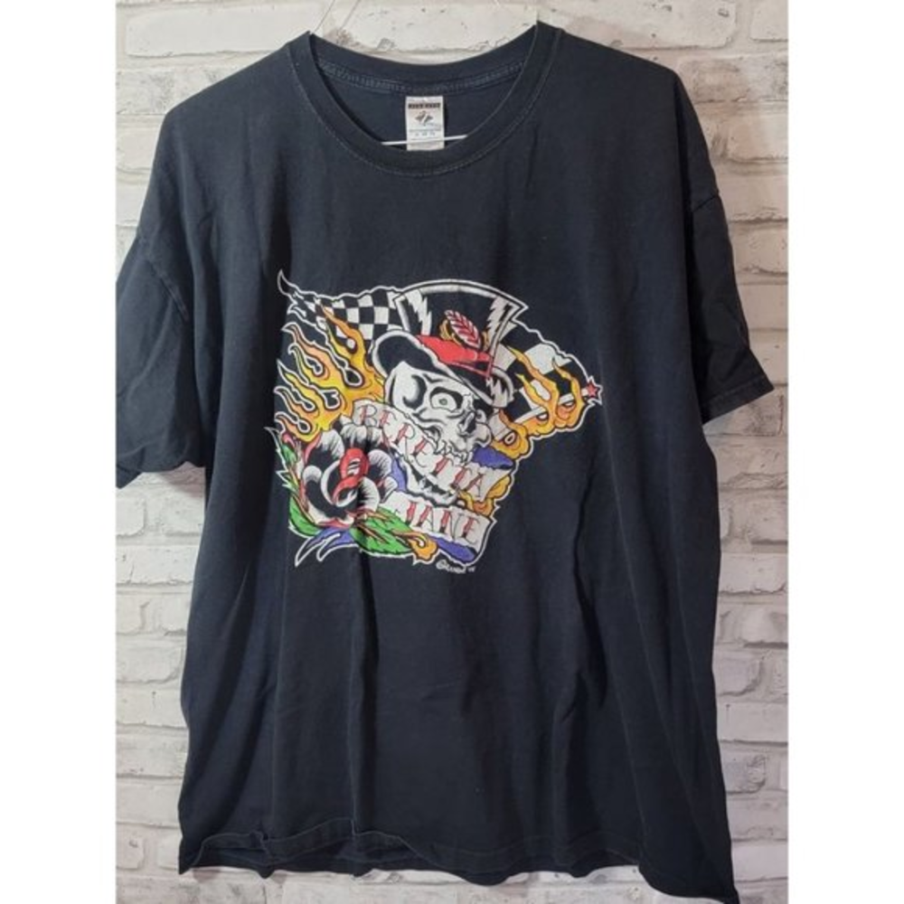 Beretta Jane 2X Graphic Skull Shirt 2003‎ Jerzees H